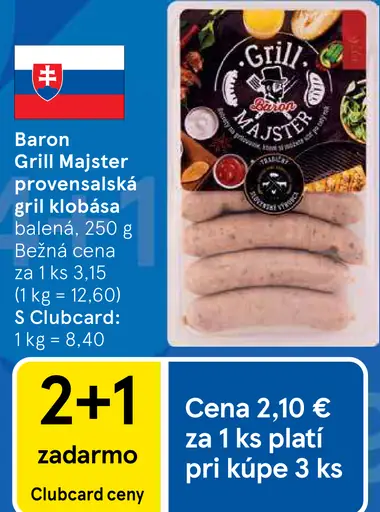 Baron Grill Majster tenká klobása