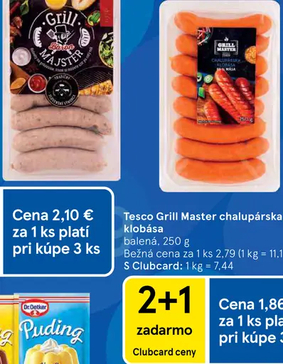 Tesco Grill Master chalupárska gril klobása
