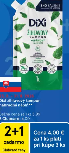 Dixi Žihľavový šampón náhradná náplň
