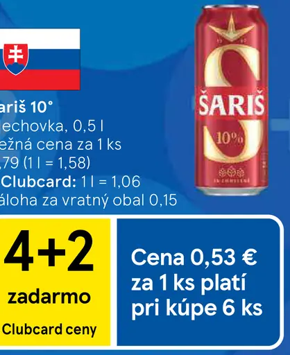 Šariš 10° plechovka