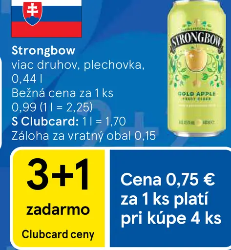 Strongbow cider plechovka