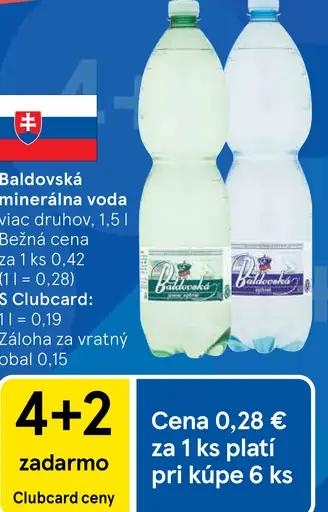 Baldovská Sýtená minerálna voda grep