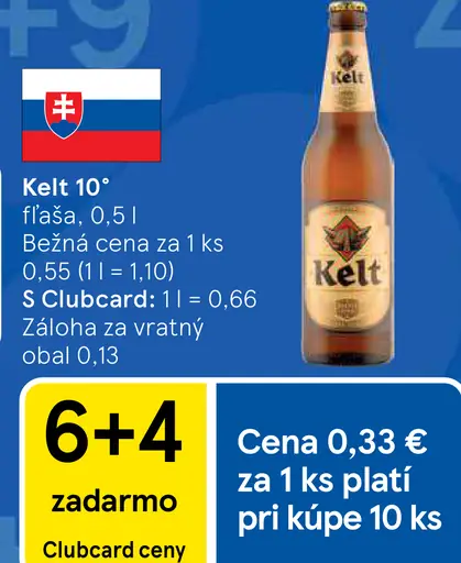 Kelt 10° fľaša