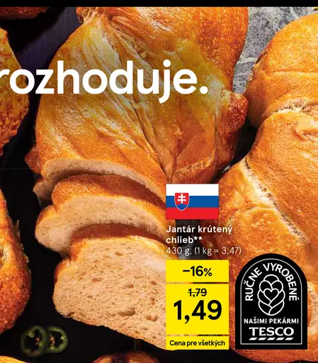 Jantár krútený chlieb