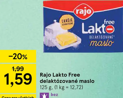 Rajo Lakto Free Delaktózované maslo