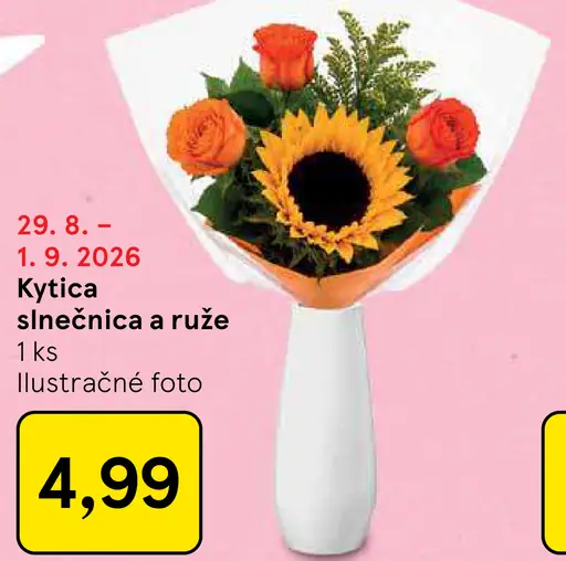 Kytica slnečnica a ruže