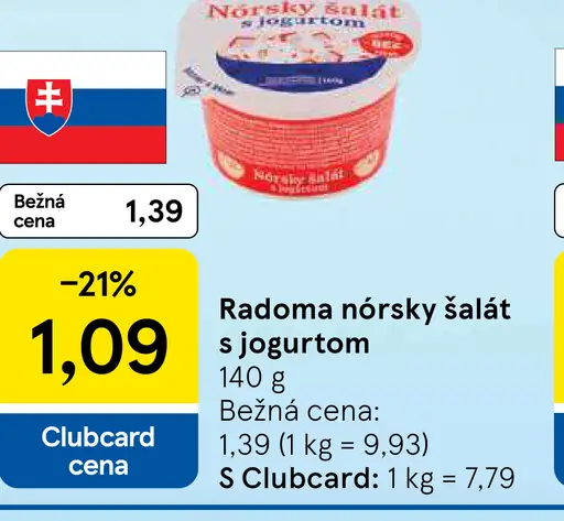 Radoma Nórsky šalát s jogurtom