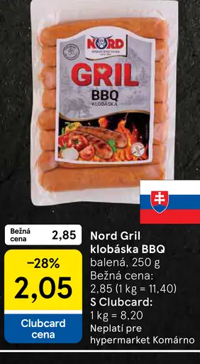 Nord Grill klobáska BBQ