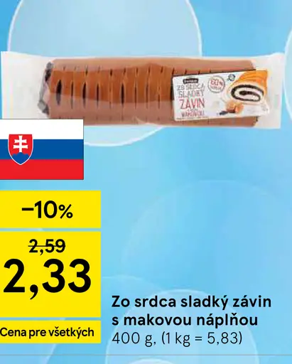 Zo srdca sladký závin s makovou náplňou