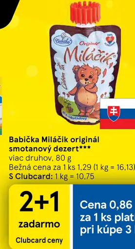Babička Miláčik originál smotanový dezert