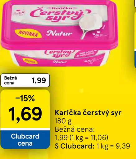 Karička čerstvý syr natur