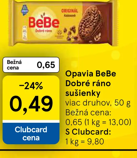 Opavia BeBe Dobré ráno sušienky – viac druhov