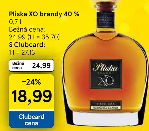 Pliska brandy XO 40 % alk.