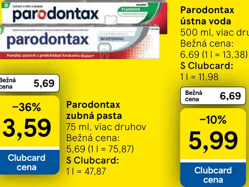 Parodontax zubná pasta