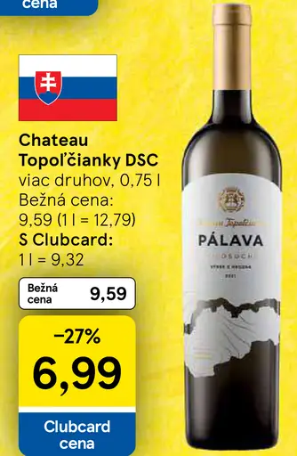 Château Topoľčianky víno Pálava