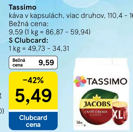 Tassimo Jacobs káva v kapsulách, rôzne druhy