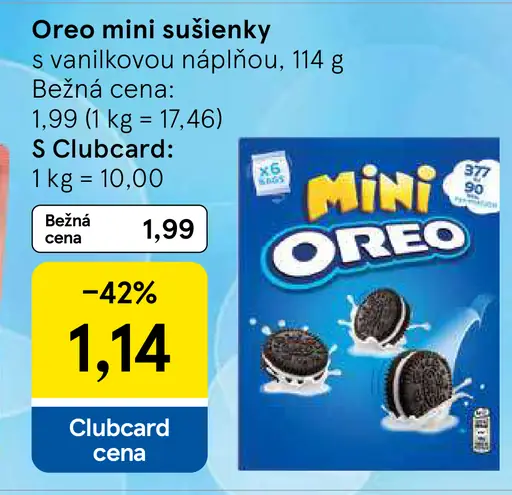 Oreo sušienky MINI s vanilkovou náplňou
