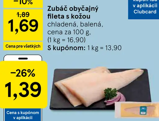 Zubáč filety s kožou