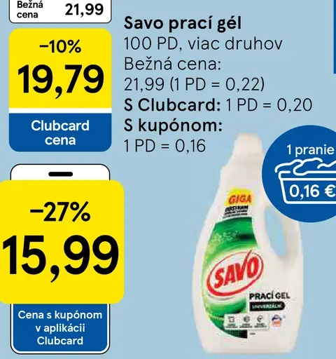 Savo prací gel