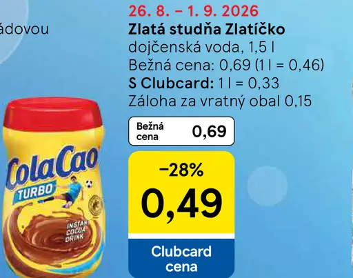 Cola Cao Turbo instantná zmes s čokoládovou príchuťou