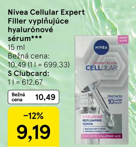 Nivea Cellular Expert Filler Vypĺňajúce hyalurónové sérum