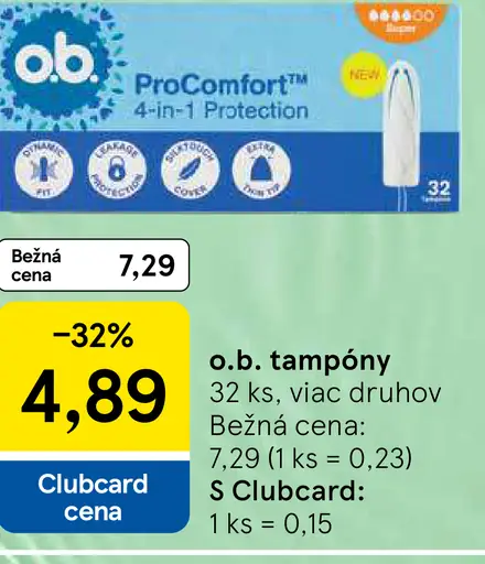 O.B. tampóny ProComfort
