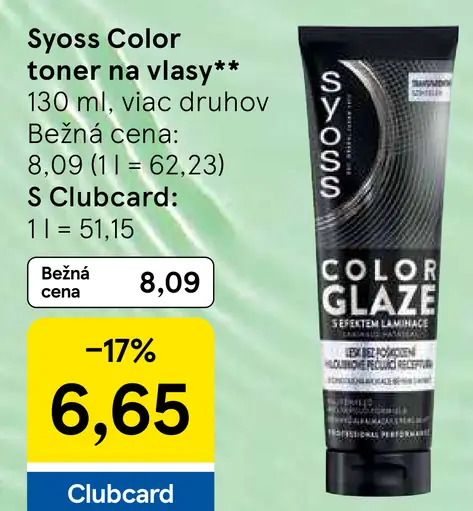 Syoss Color Glaze toner na vlasy