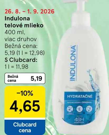 Indulona Telové mlieko