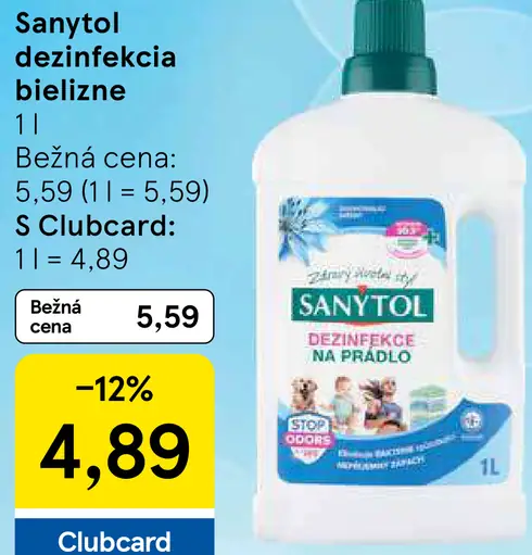 Sanytol dezinfekcia bielizne