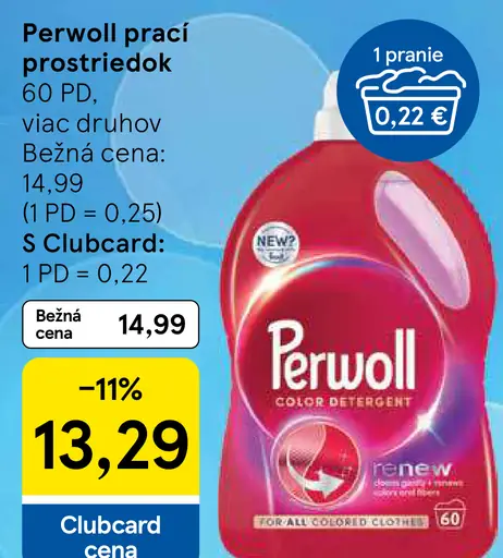 Perwoll prací prostriedok, viac druhov