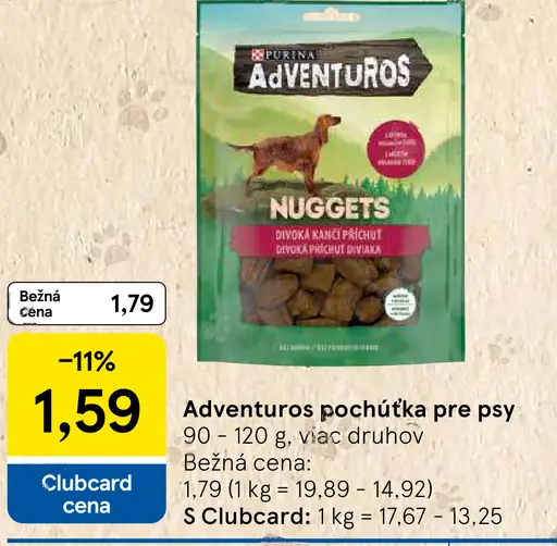 Adventuros pochúťka pre psy, viac druhov