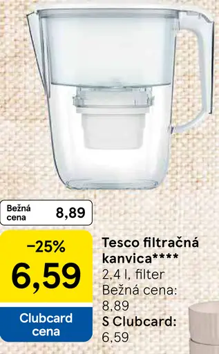 Tesco filtračná kanvica