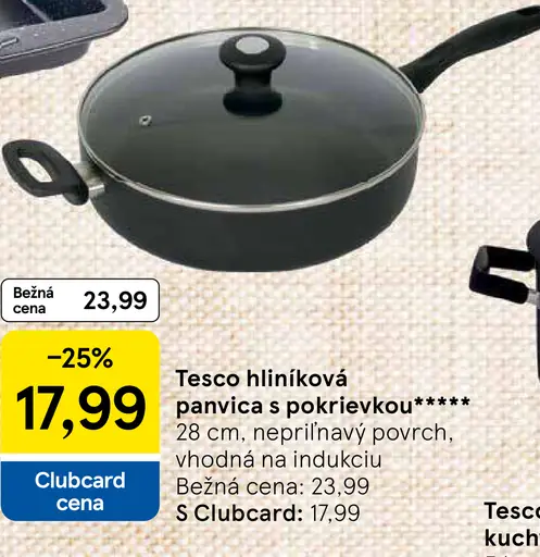 Tesco hliníková panvica s pokrievkou