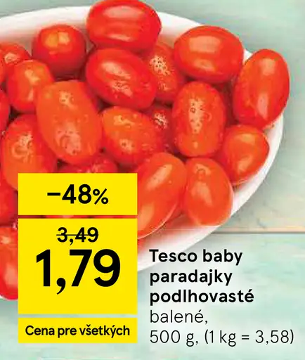 Tesco Baby paradajky podlhovasté