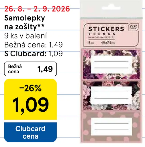 Samolepky na zošity