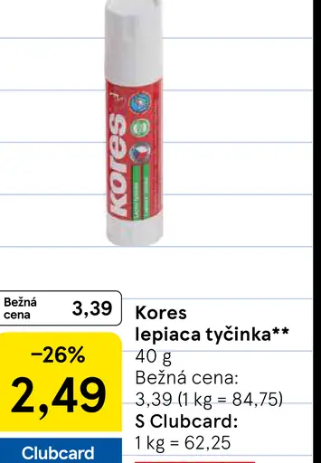 Kores lepiaca tyčinka