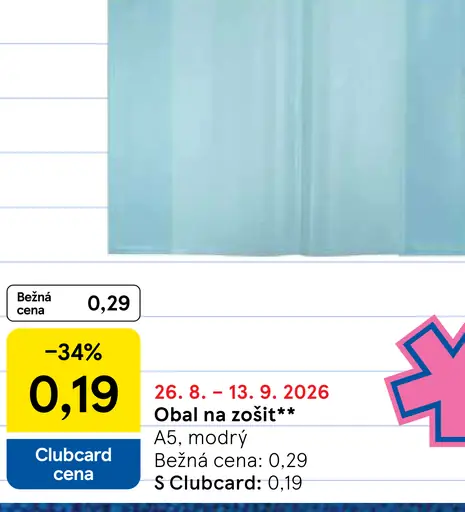 Obal na zošit A5 modrý