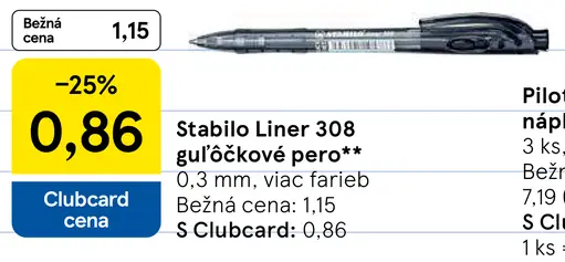 Stabilo Liner 308 guličkové pero