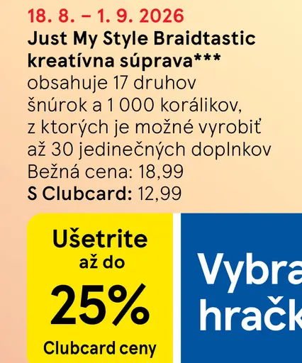 Just My Style Braidtastic kreatívna súprava, 17 šnúrok a 1 000 korálikov