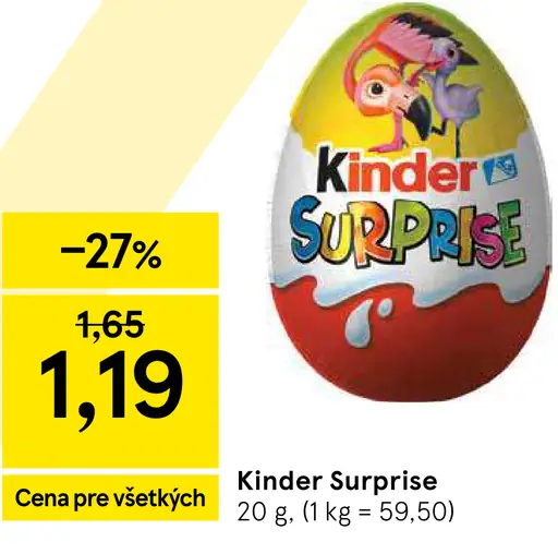 Kinder Surprise čokoládové vajíčko