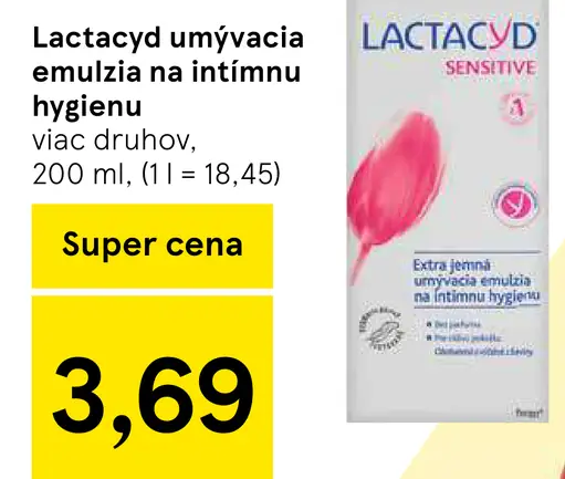 Lactacyd Sensitive extra jemná umývacia emulzia na intímnu hygienu
