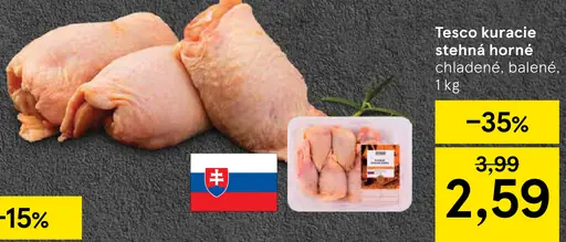 Tesco kuracie stehná horné