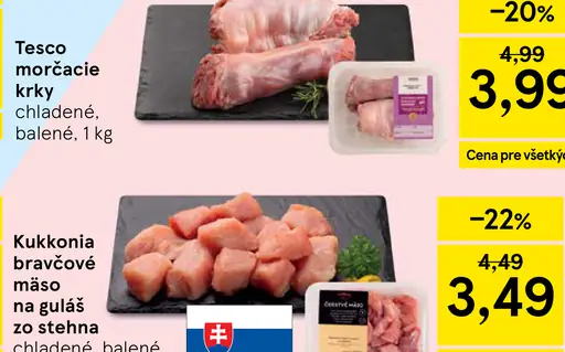 Tesco morčacie krky