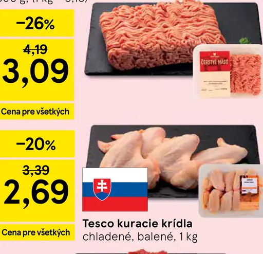 Tesco kuracie krídla