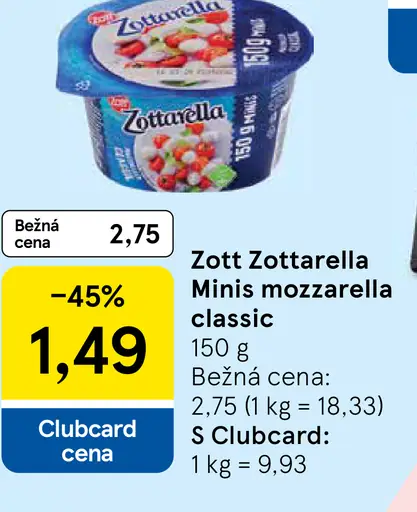 Zott Zottarella Minis Mozzarella Classic