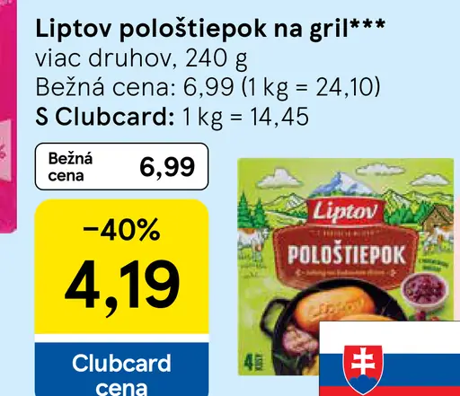 Liptov polotiepoch na gril