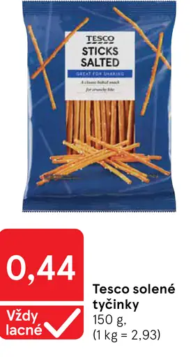 Tesco solené tyčinky