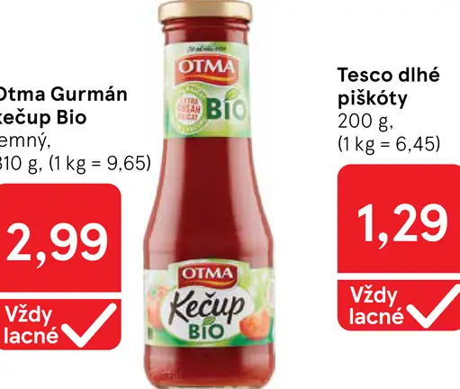 Otma Gurmán kečup bio jemný