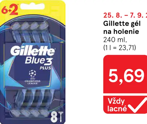 Gillette Blue3 jednorazový holiaci strojček