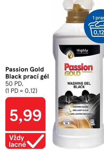 Passion Gold Black prací gél